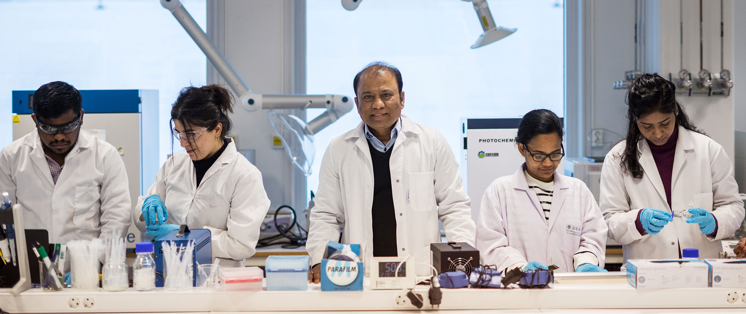 Forskere på laboratoriet.